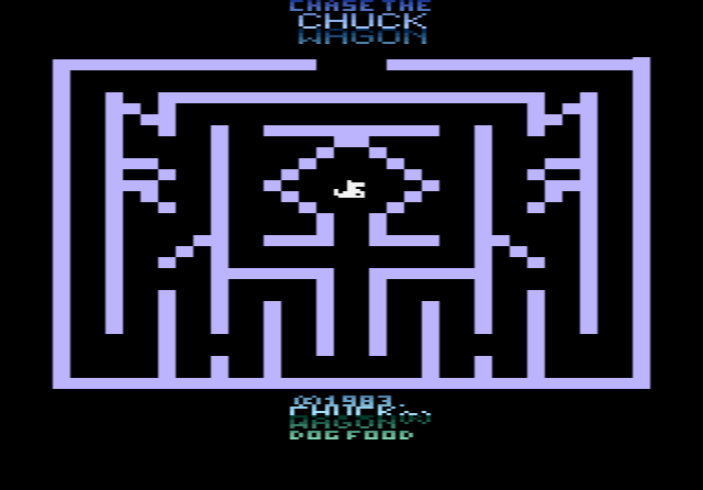 Chase the Chuck Wagon: Chuckie the dog in a maze, with the chuck wagon waiting above the exit