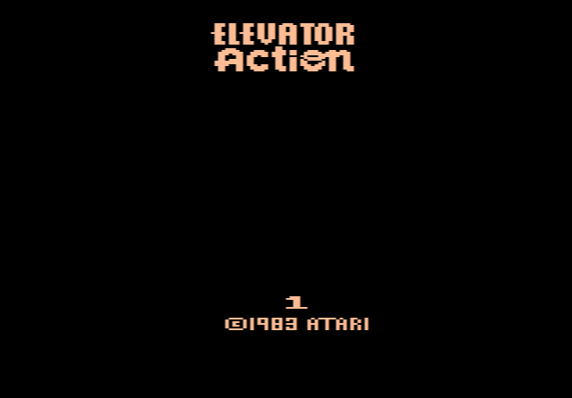 Elevator Action prototype: the secret agent riding an elevator down the side of the building