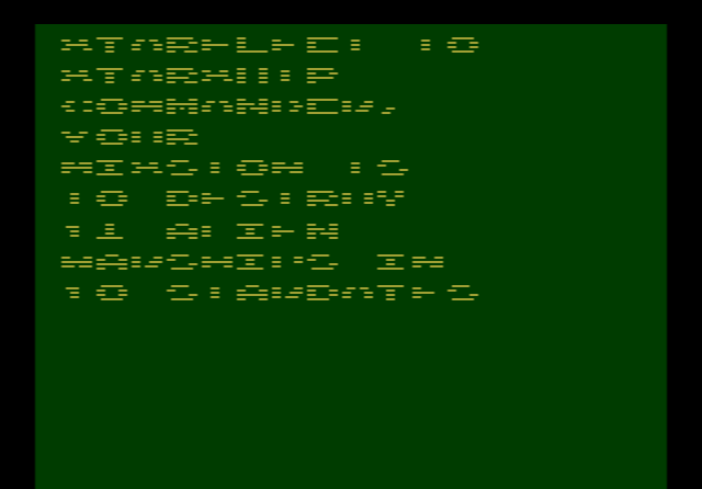 Stellar Track: the text command screen with the ship's status readouts and the sector grid